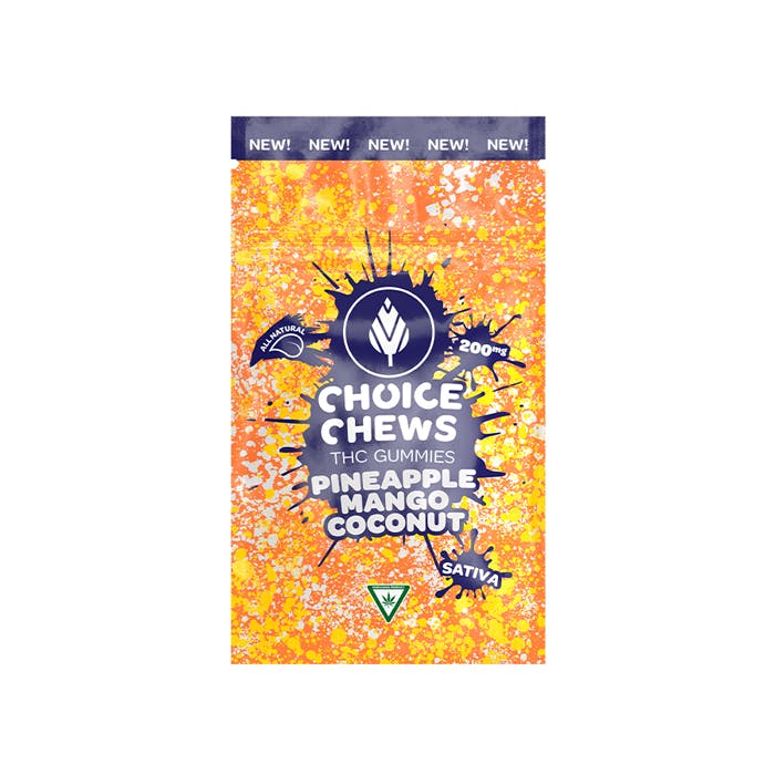 CHOICE | PINEAPPLE MANGO COCONUT | SATIVA | GUMMIES | 200MG | REC - Main view