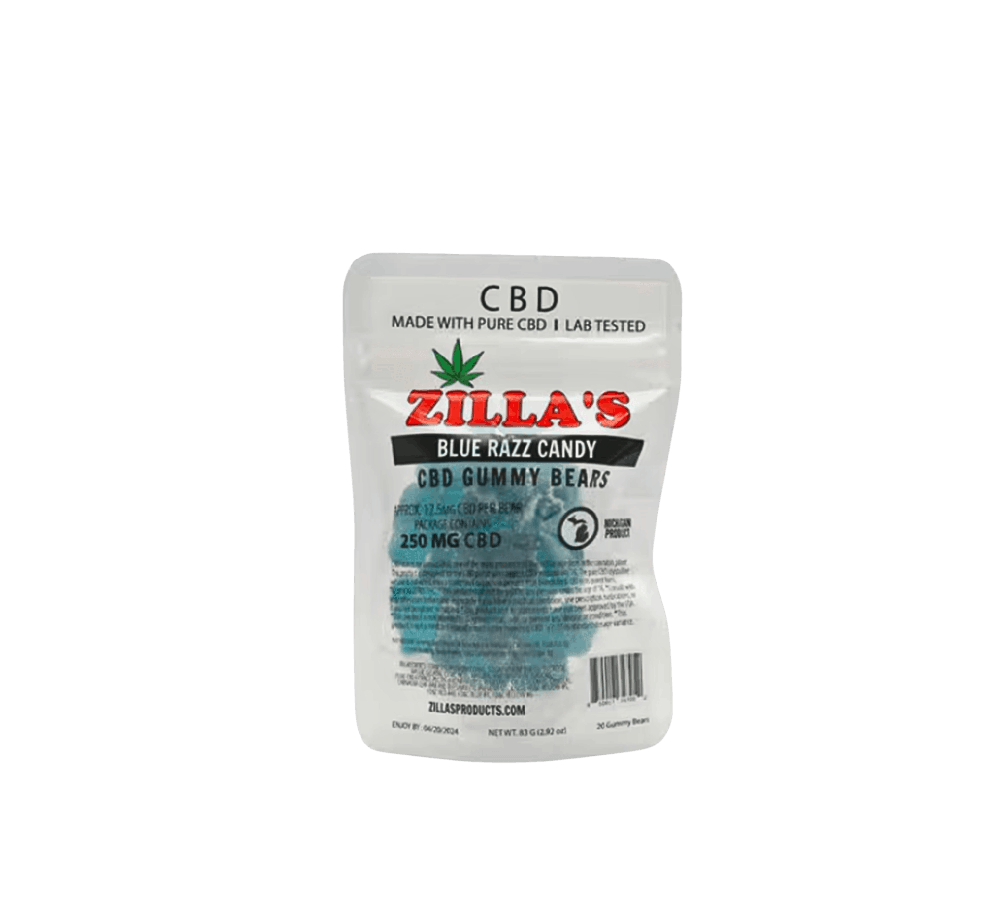 Blue Razz Candy Gummy Bear 50MG - Main view