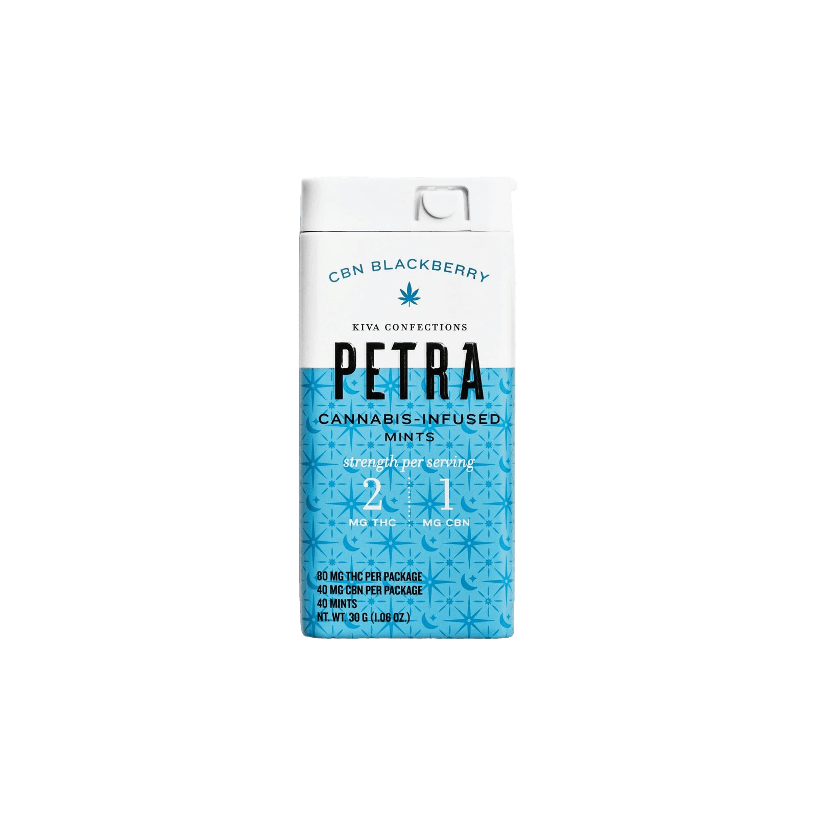 KIVA | PETRA | BLACKBERRY + CBN | INDICA | MINTS | 100MG | REC - Main view