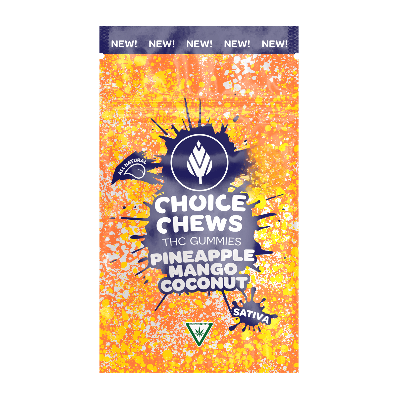 CHOICE | PINEAPPLE MANGO COCONUT | SATIVA | GUMMIES 200MG | REC - Main view