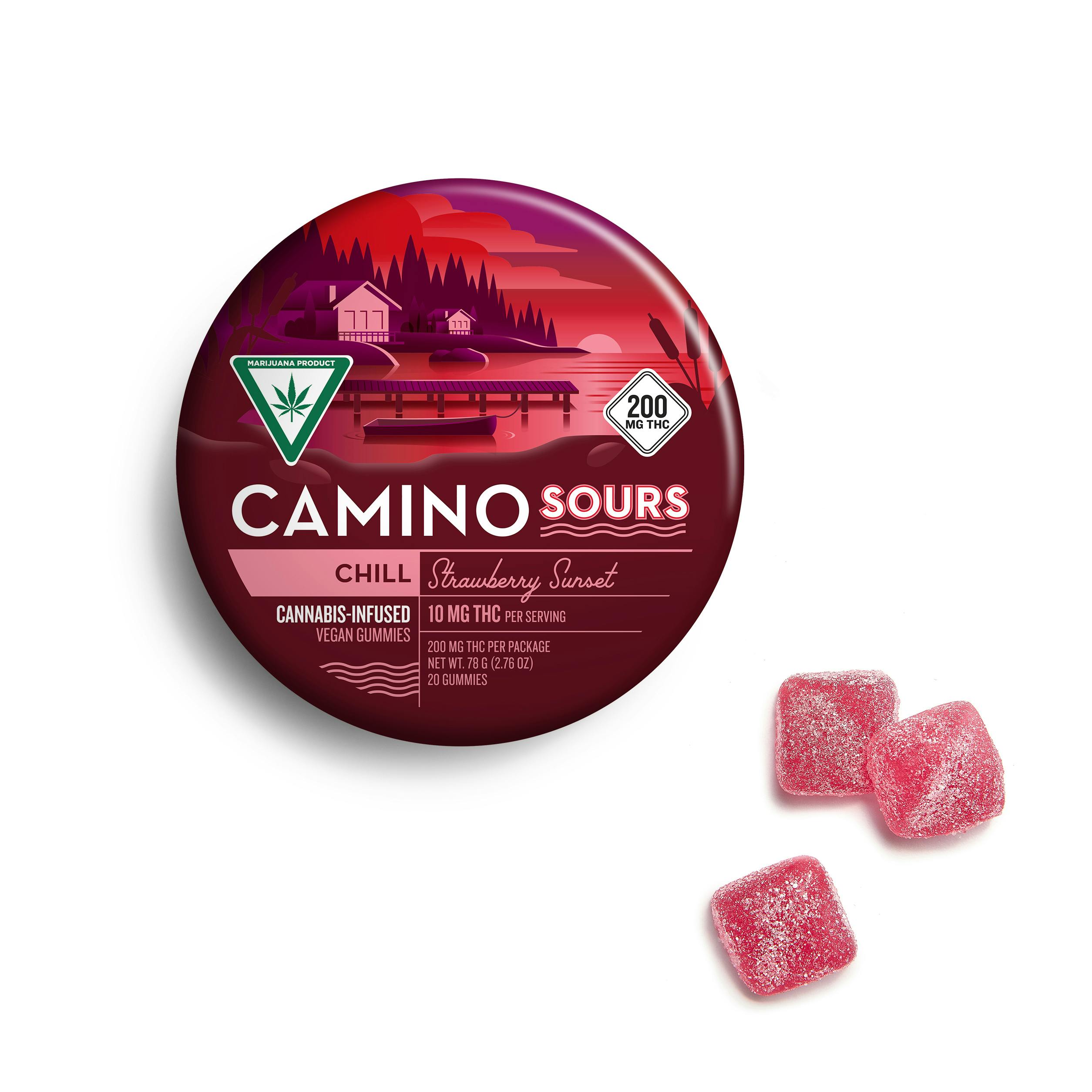 CAMINO | SOURS STRAWBERRY SUNSET | GUMMIES | 200MG | REC - Main view