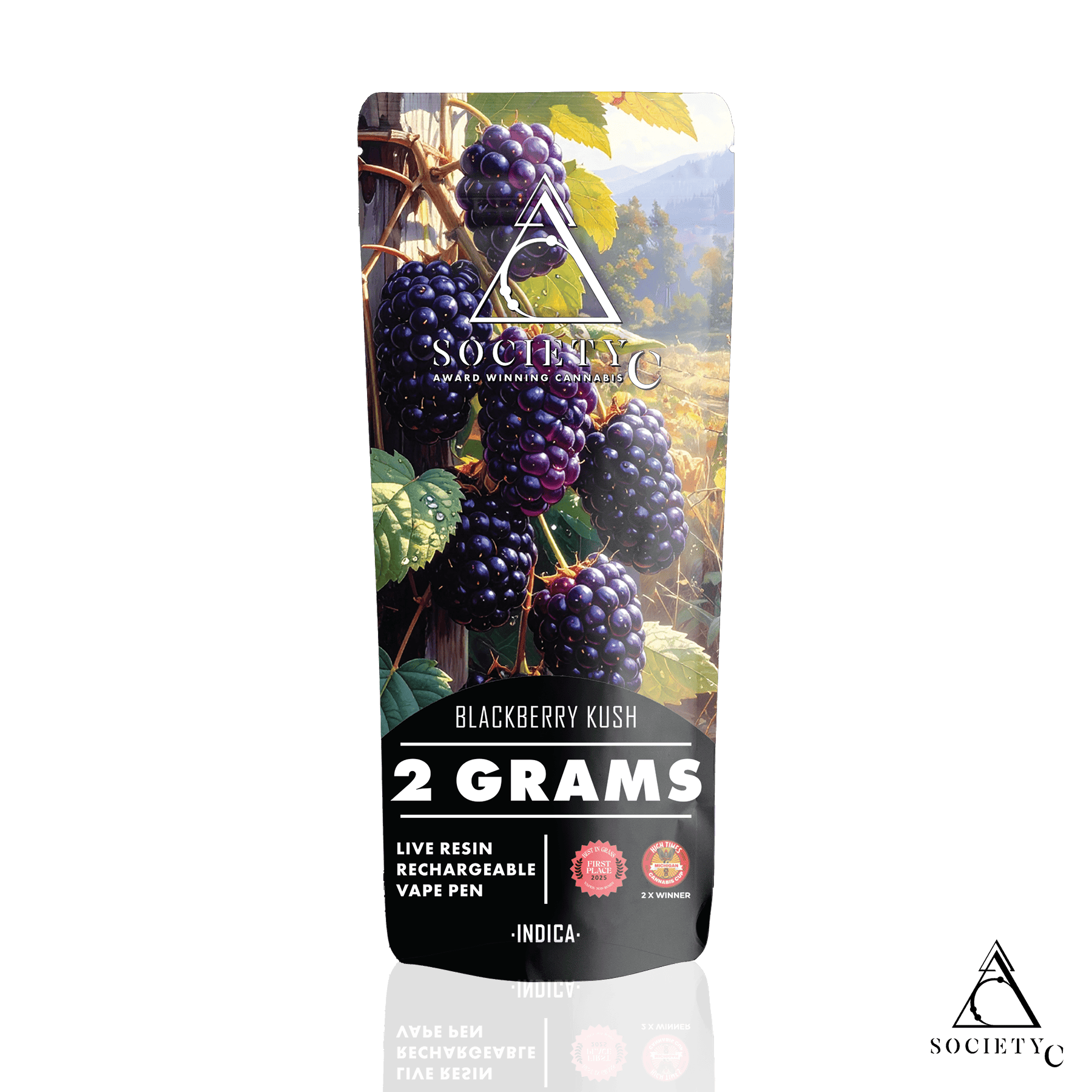 SOCIETY C | BLACKBERRY KUSH | INDICA | DISPOSABLE VAPE | 2G | REC - Main view