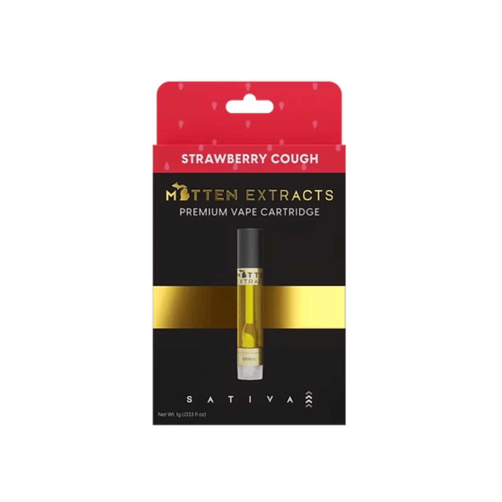 Mitten | Strawberry Cough | Sativa | 510 Vape Cartridge | 1G | REC - Main view