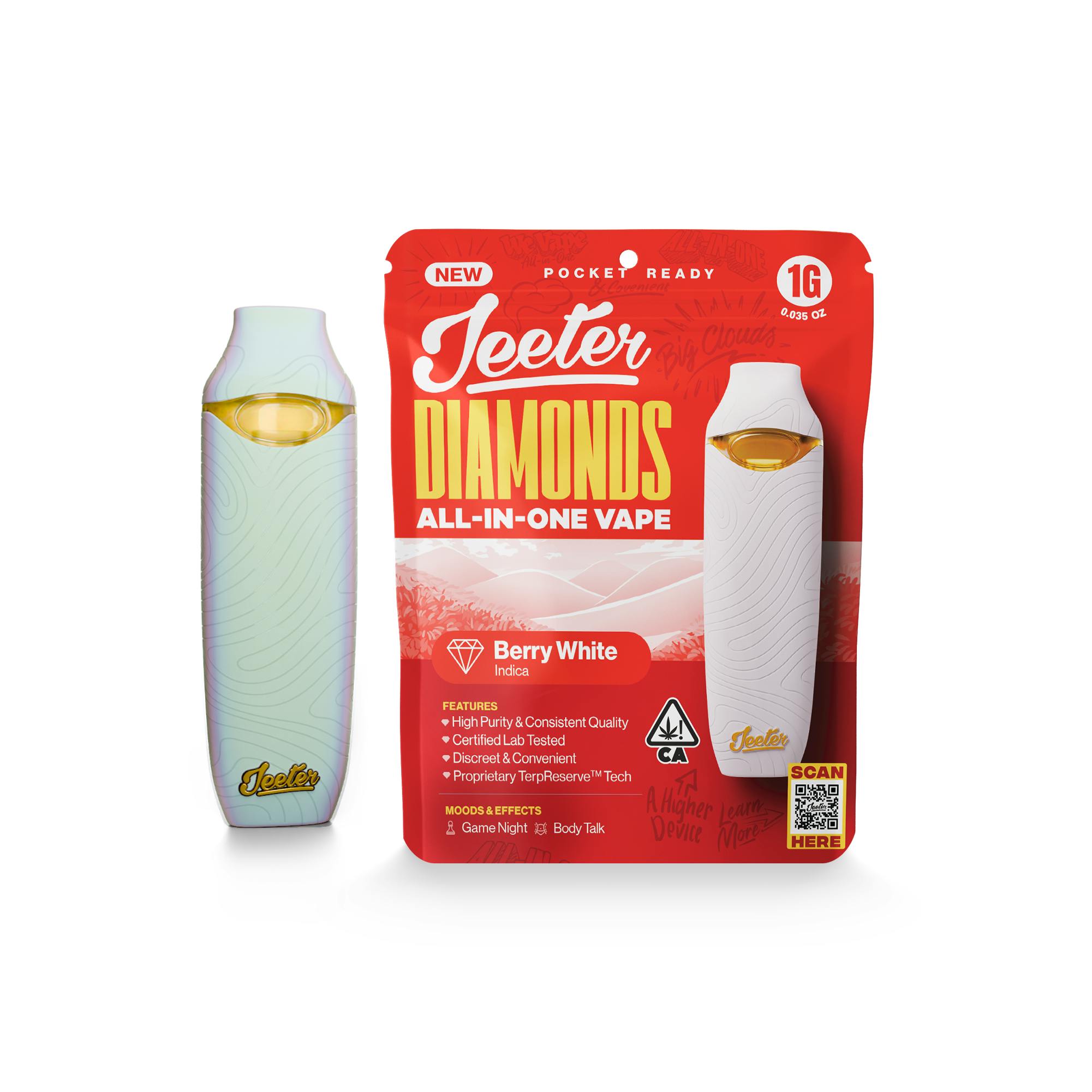 JEETER | BERRY WHITE | INDICA | DISPOSABLE VAPE | 1G | REC - Main view