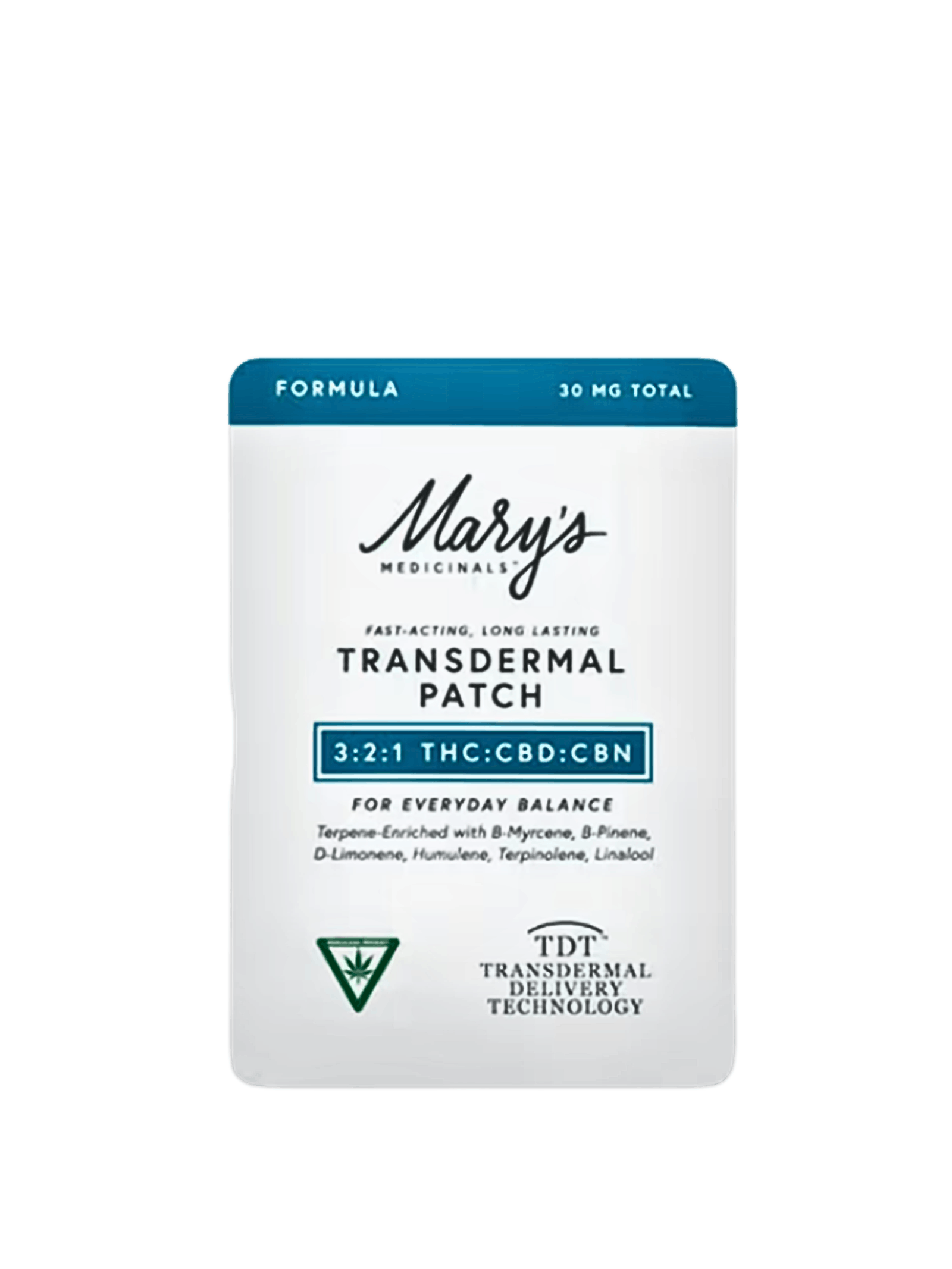 MARY'S MEDICINAL | 3:2:1 THC\CBN\CBD PATCH | 20MG | REC - Main view