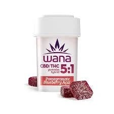 WANA | POMEGRANATE BLUEBERRY ACAI | HYBRID | GUMMIES | 500MG:100MG | REC - Main view