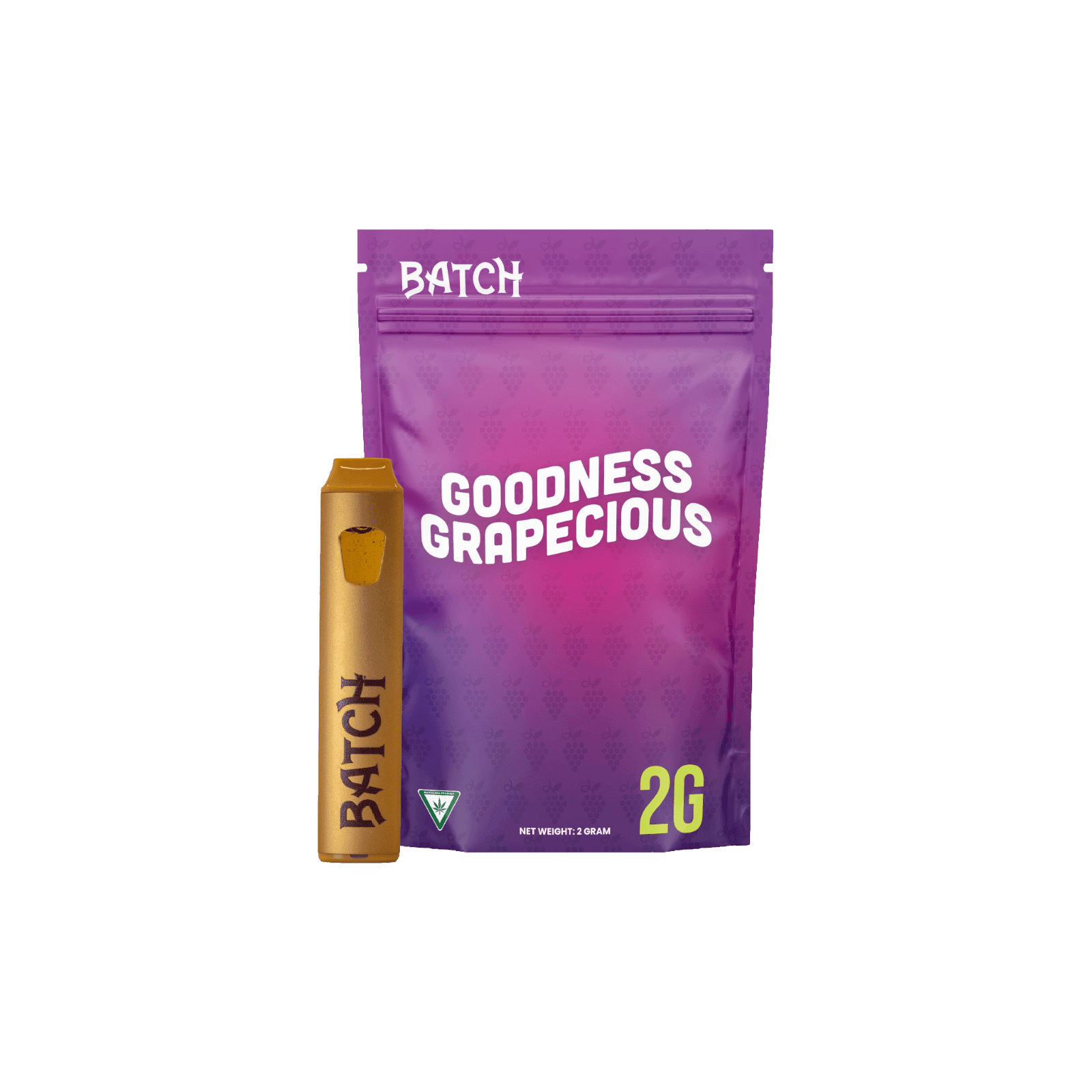 BATCH | GOODNESS GRAPECIOUS | HYBRID | DISPOSABLE VAPE | 2G | REC - Main view