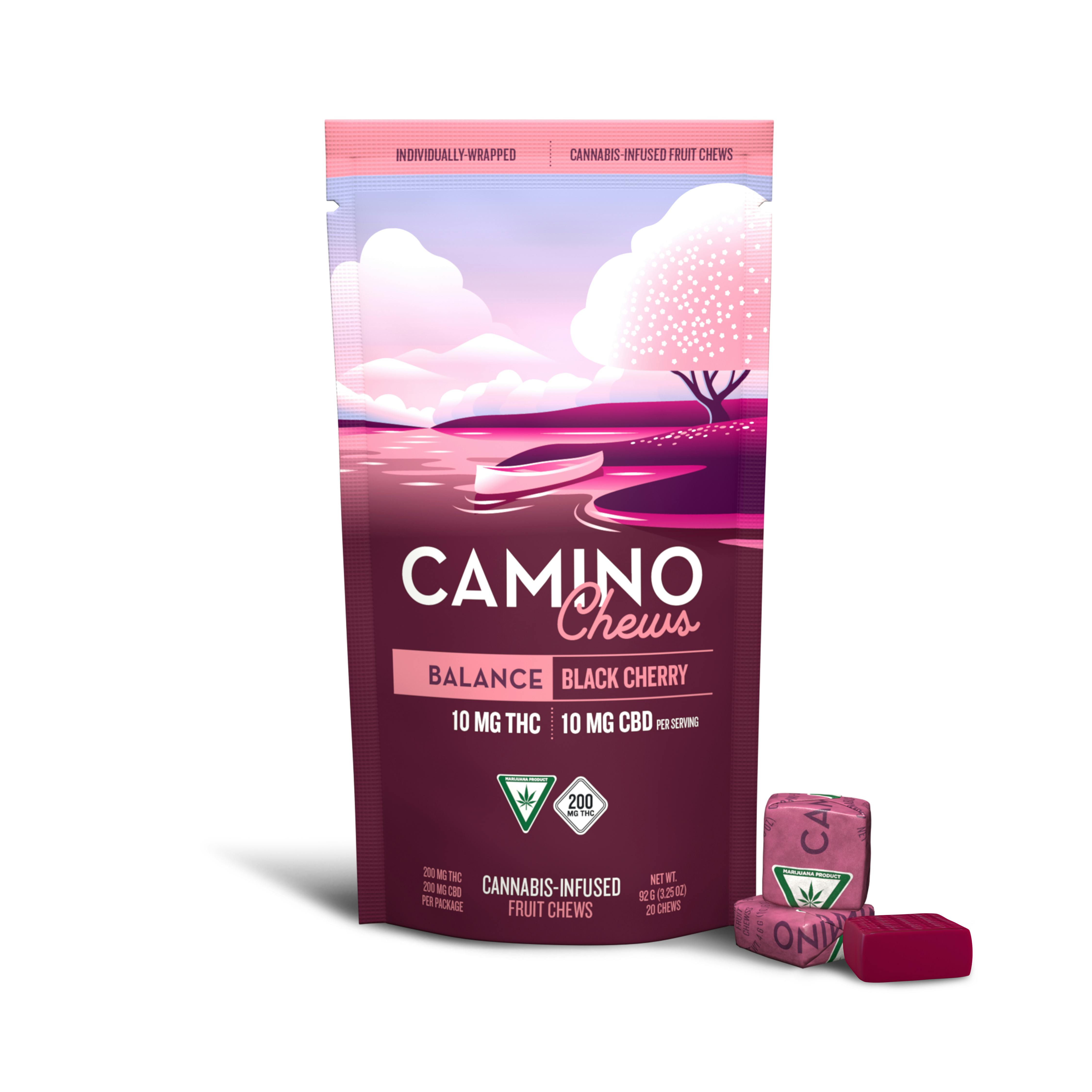 CAMINO CHEWS | BALANCE | BLACK CHERRY | FRUIT CHEWS | 200:200MG | REC - Main view