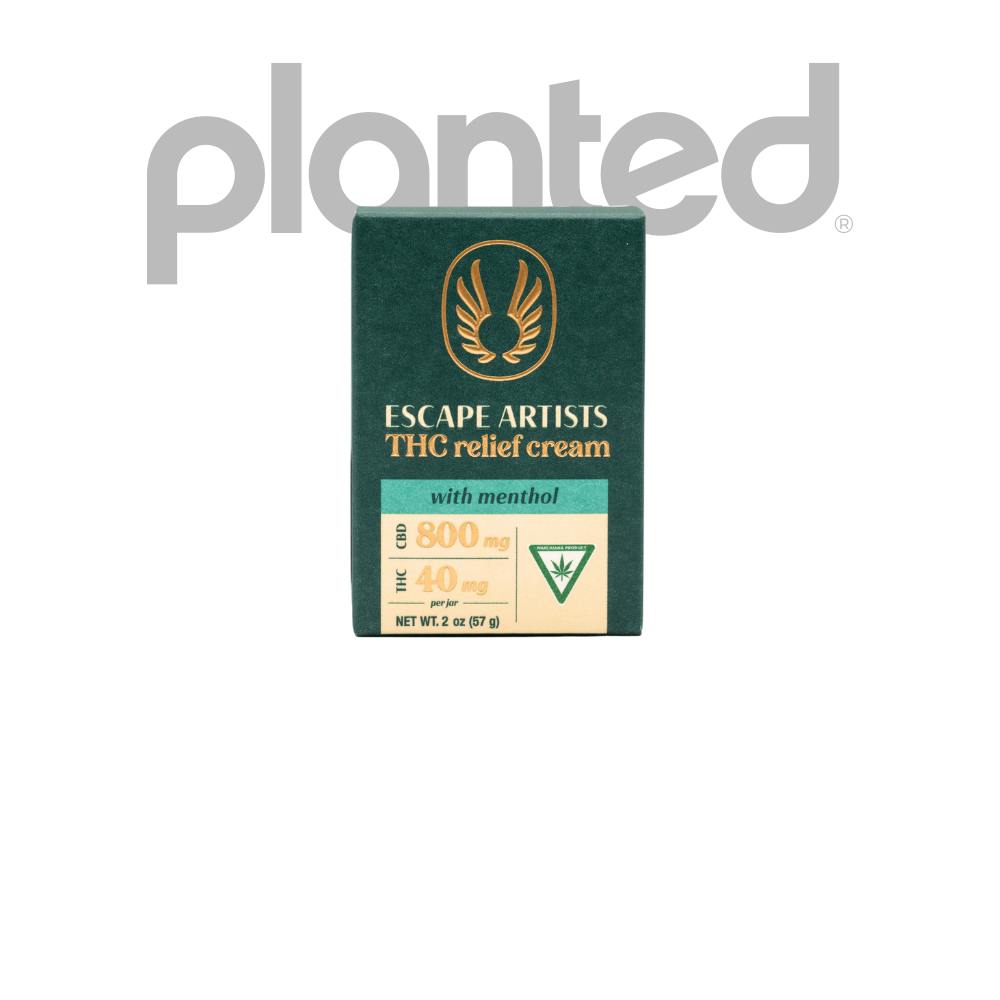 ESCAPE ARTISTS | THC RELIEF CREAM W/MENTHOL | 800MG CBD |40MG | THC | REC - Main view