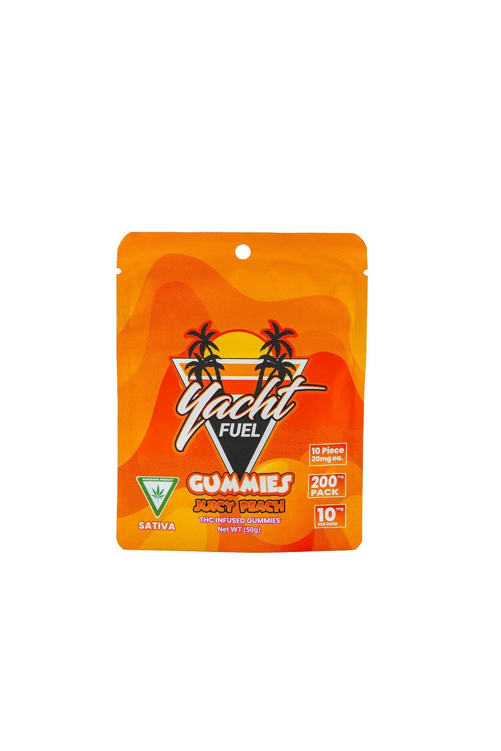 YACHT FUEL | JUICY PEACH | SATIVA | GUMMIES | 200MG | REC - Main view