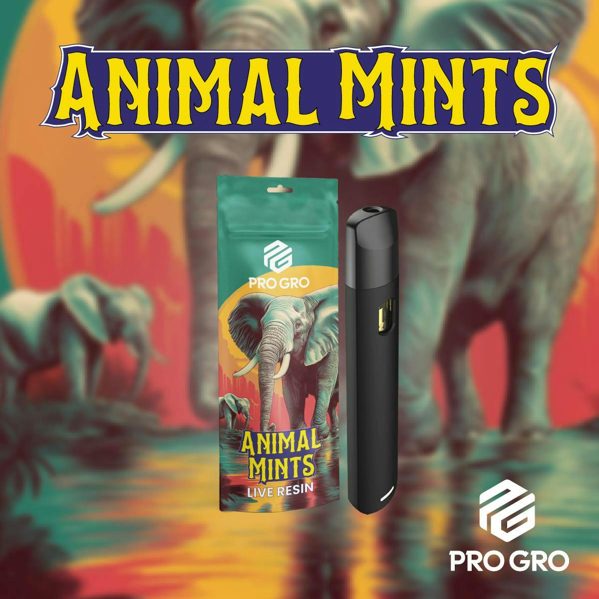 PRO GRO | ANIMAL MINTS | HYBRID | DISPOSABLE VAPE | 1G | REC - Main view