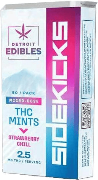 DETROIT EDIBLE CO. | SIDEKICKS STRAWBERRY CHILL | MINTS | 100MG | REC - Main view