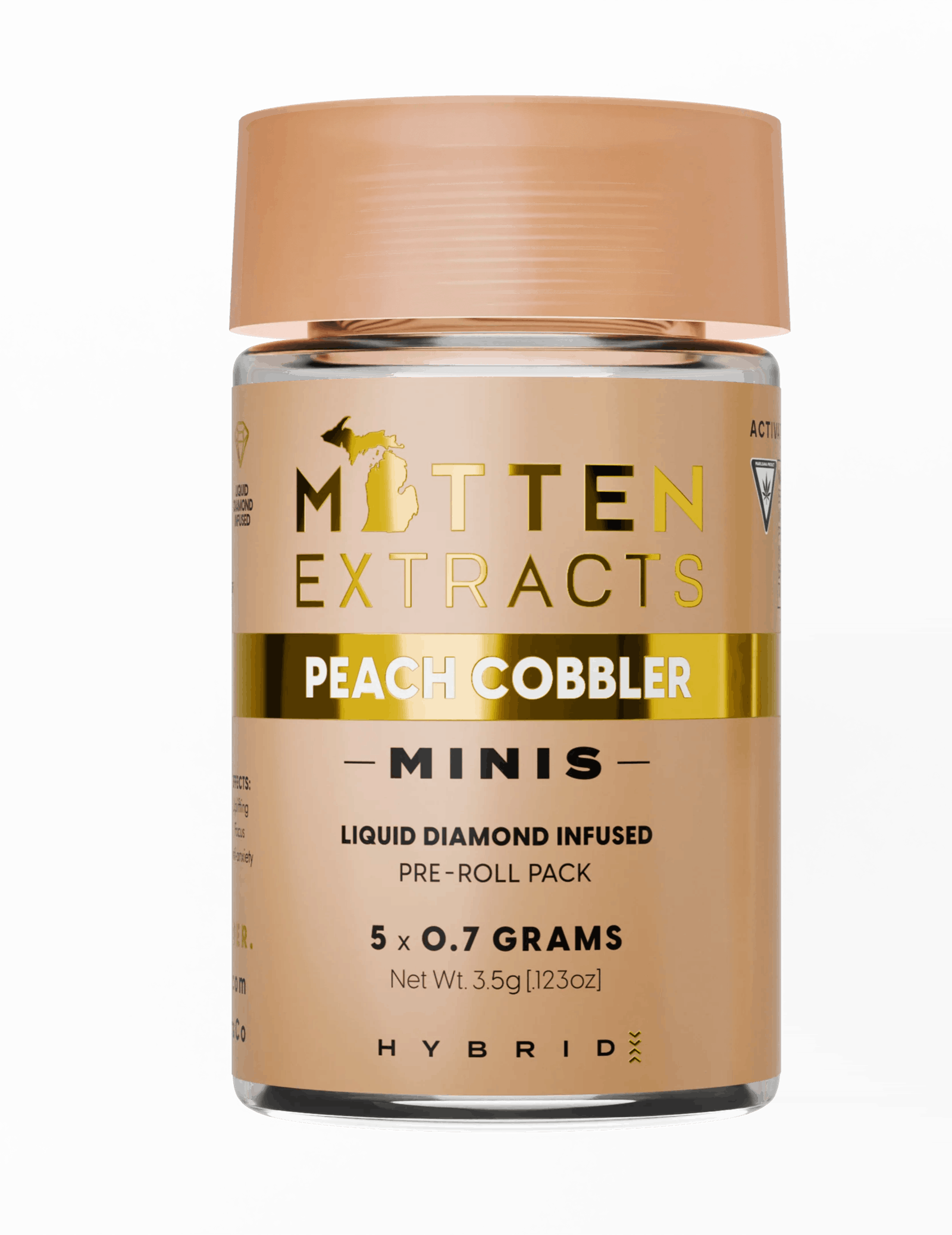 MITTEN EXTRACTS | PEACH COBBLER | HYBRID | INFUSED MULTI-PACK | 3.5G | REC - Main view