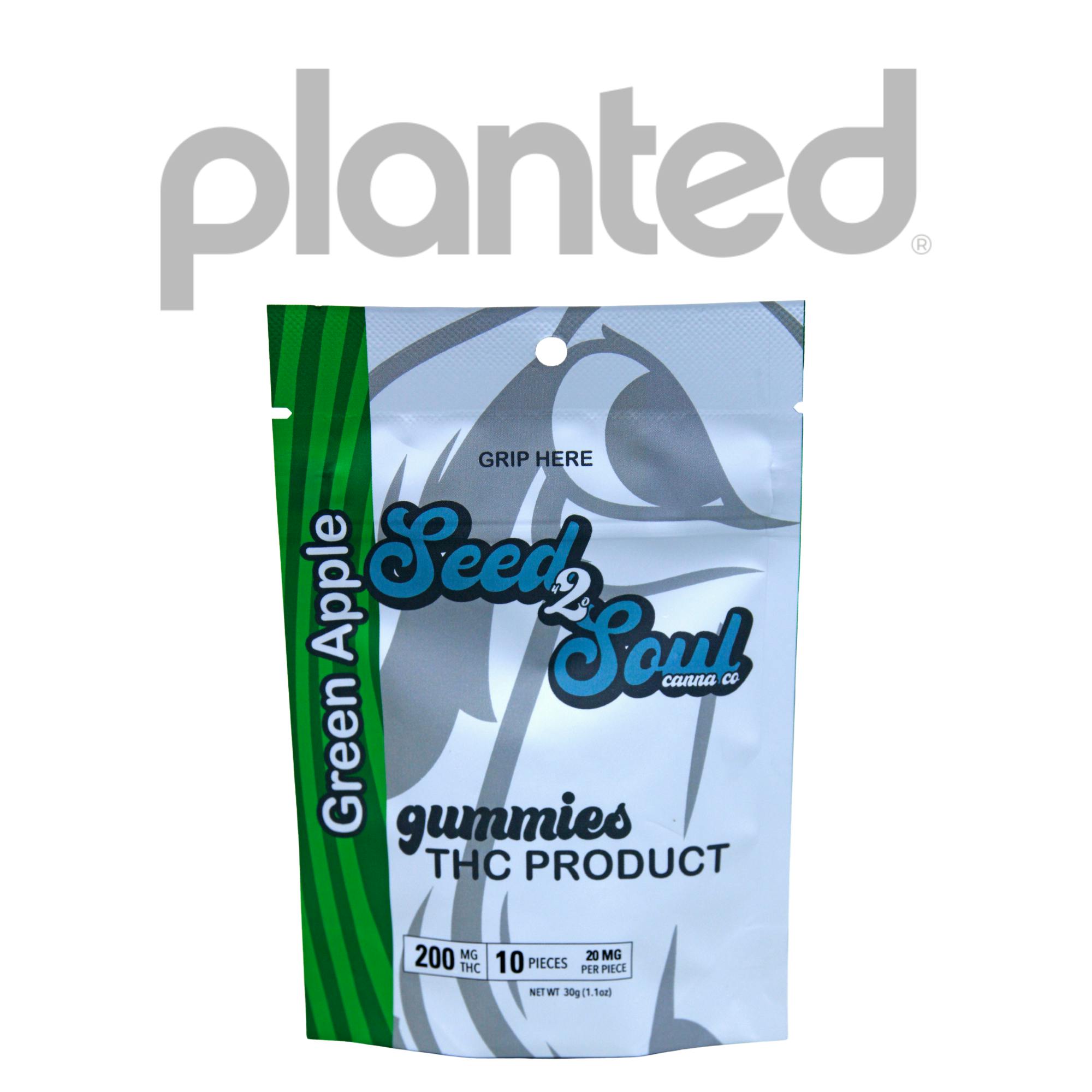 Seed 2 Soul | Green Apple Gummies | 200MG | REC