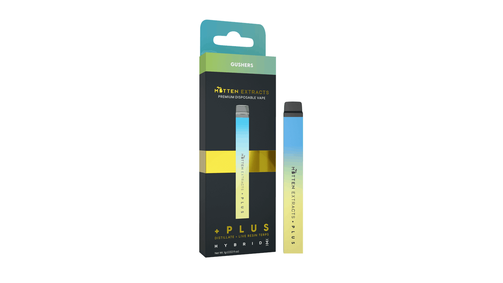 MITTEN EXTRACTS | GUSHERS | HYBRID | DISPOSABLE VAPE | 1G | REC - Main view