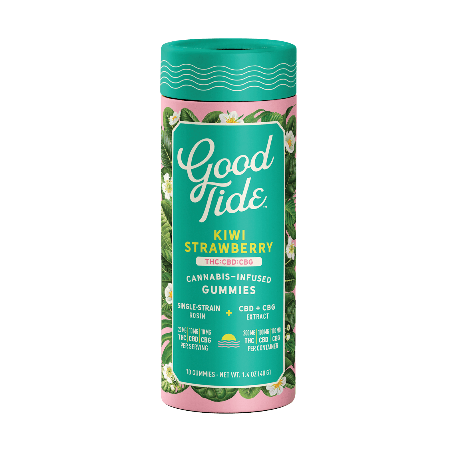 GOOD TIDE | KIWI STRAWBERRY | HASH ROSIN GUMMIES | 200MG - Main view