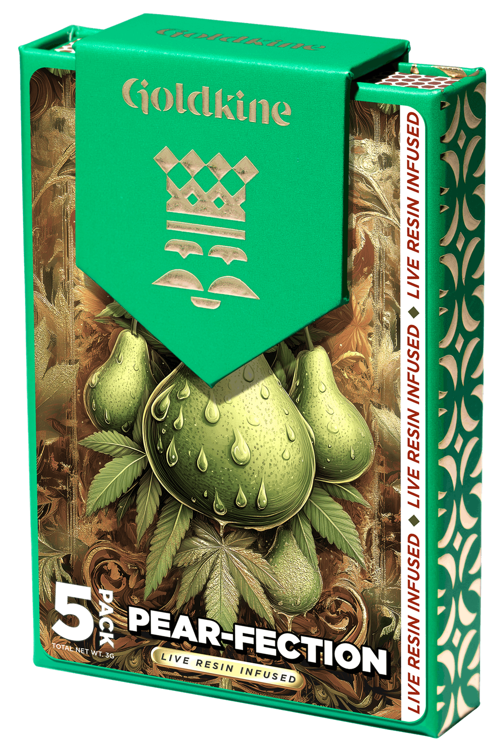 GOLDKINE | PEAR FECTION | HYBRID | INFUSED PREROLLS | 5PK - Main view