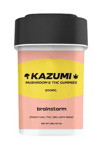KAZUMI | PEACH YUZU | BRAINSTORM | THC:CBG | MUSHROOM GUMMIES | 200MG | REC - Main view
