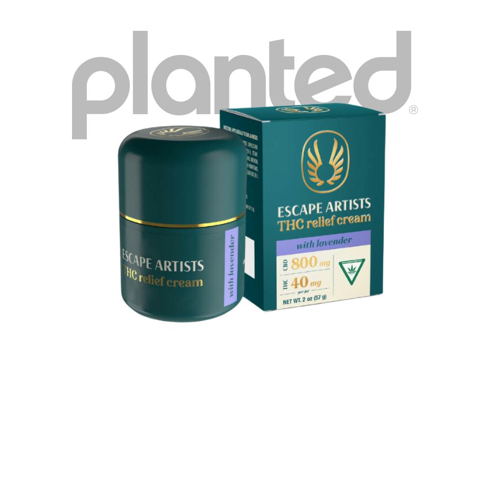 ESCAPE ARTISTS | THC RELIEF CREAM LAVENDER | 800MG CBD | 40MG THC | REC - Main view