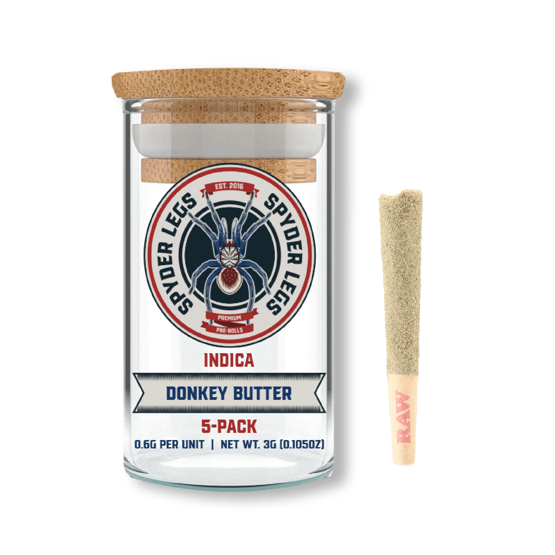 SPYDER LEGS | DONKEY BUTTER | INDICA | INFUSED MULTI-PACK | 3G | REC - Main view